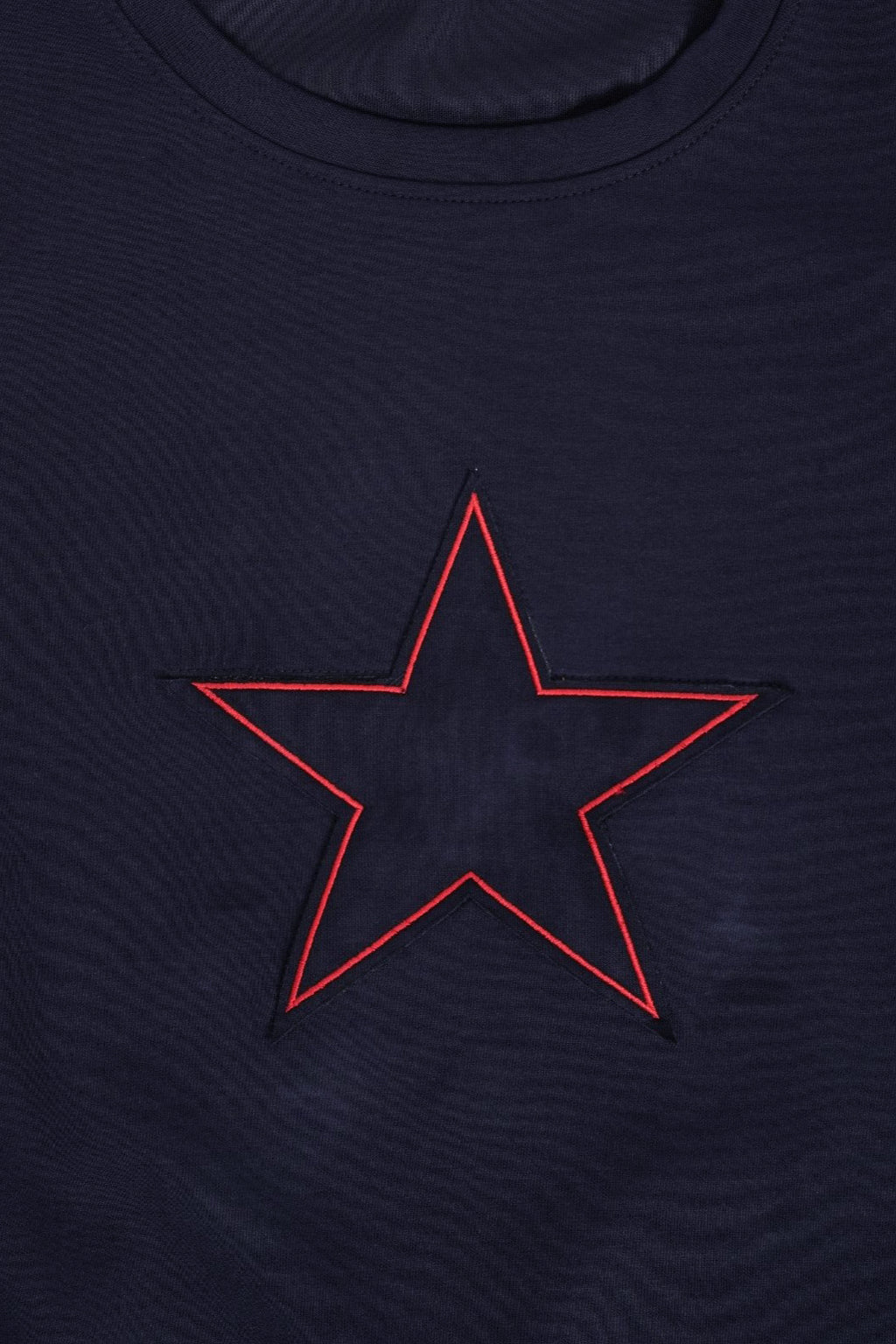 Womens Navy Star Graphic Crew Neck Sweatshirt - Image 8