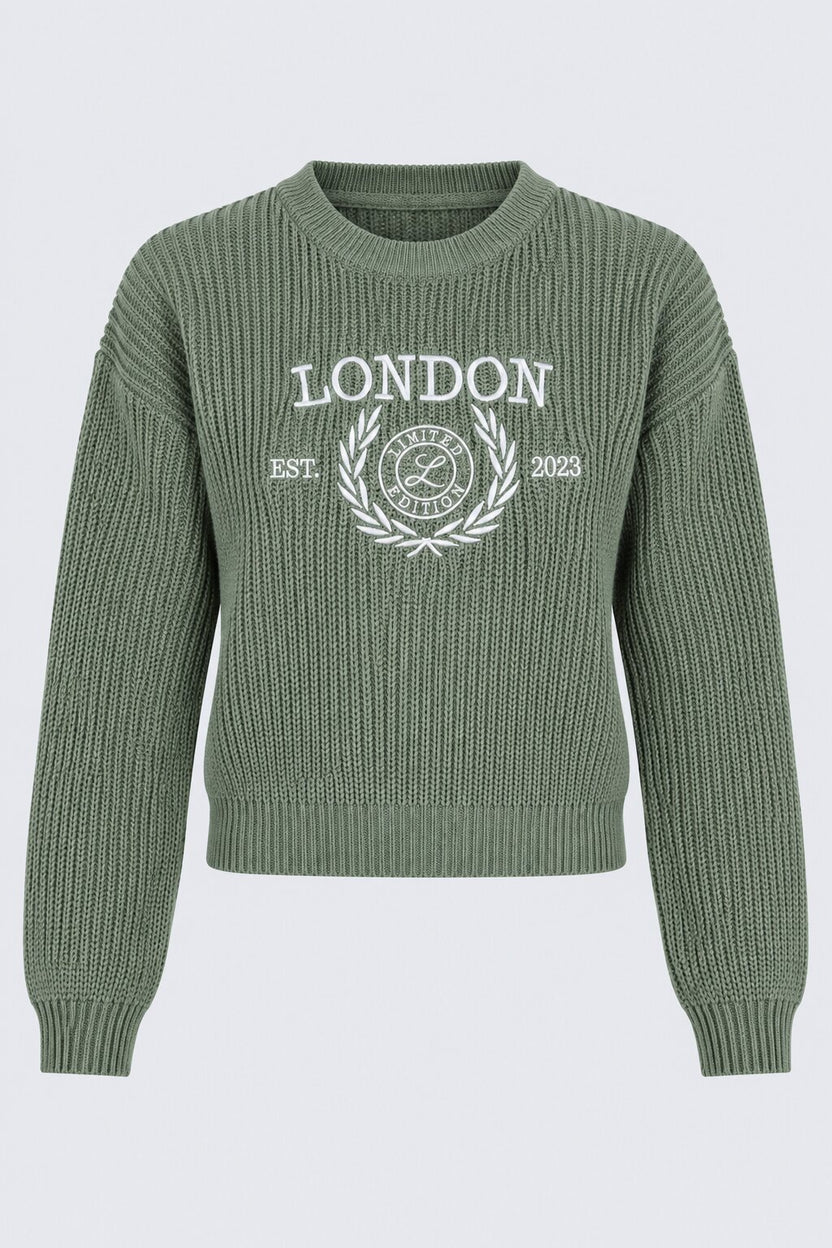 Womens Mint London Graphic Sweater - Image 7