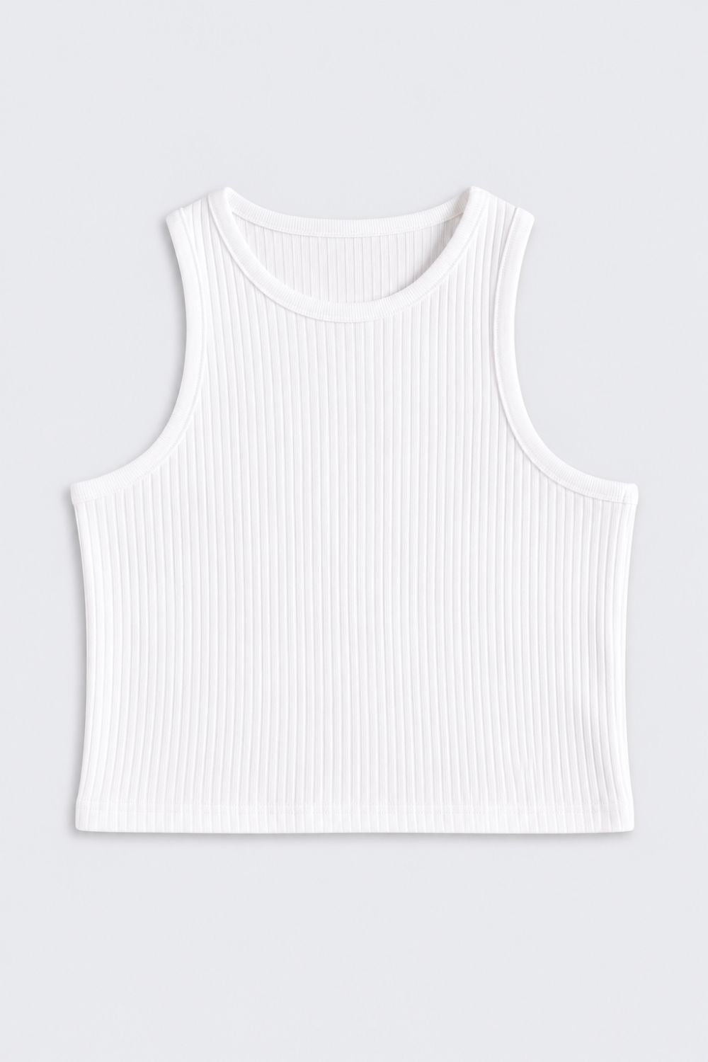 Tweens Girls White Ribbed Top With Lace Overlay - Image 6