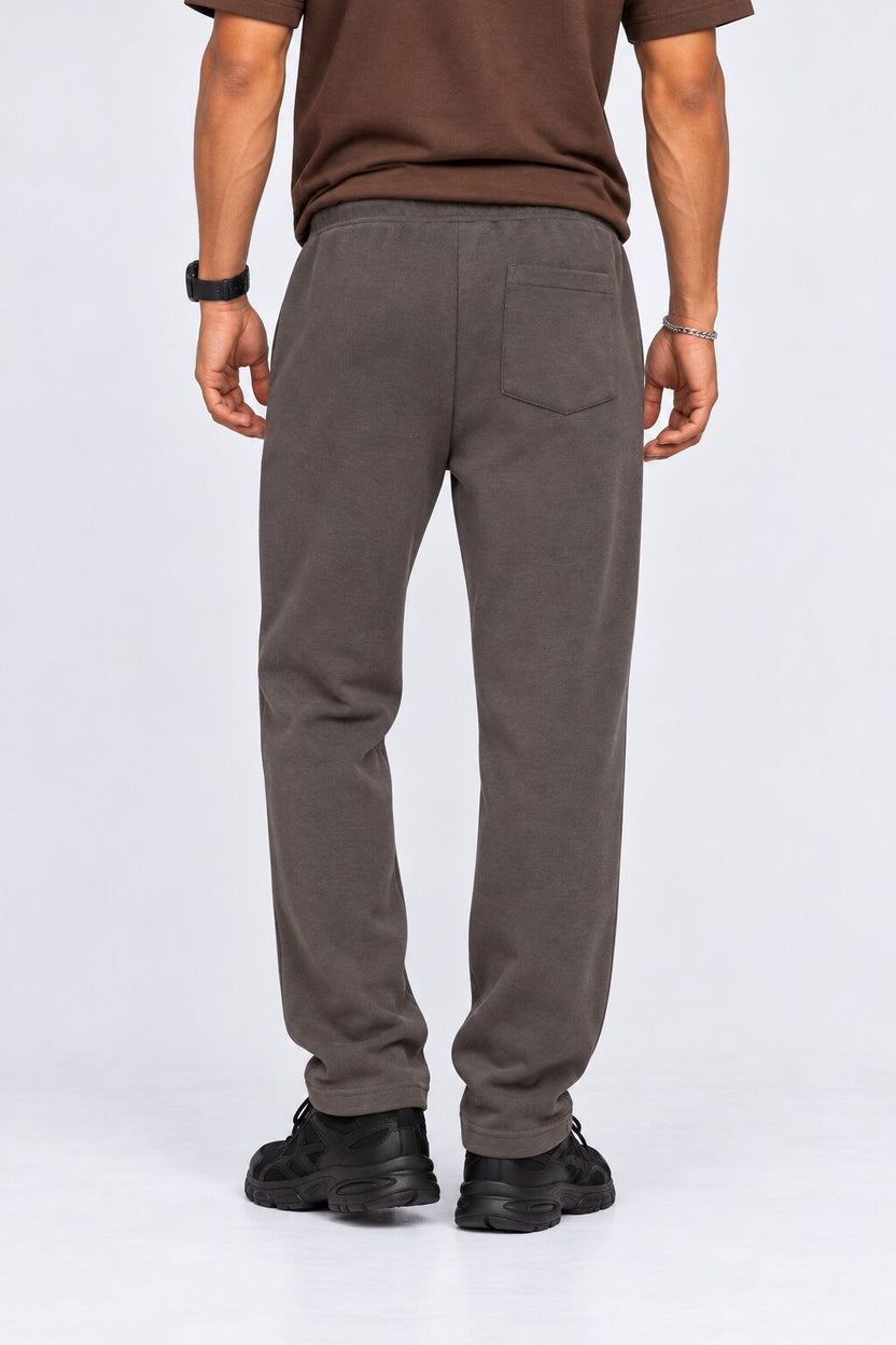 Mens Grey Cotton Blend Joggers - Image 5