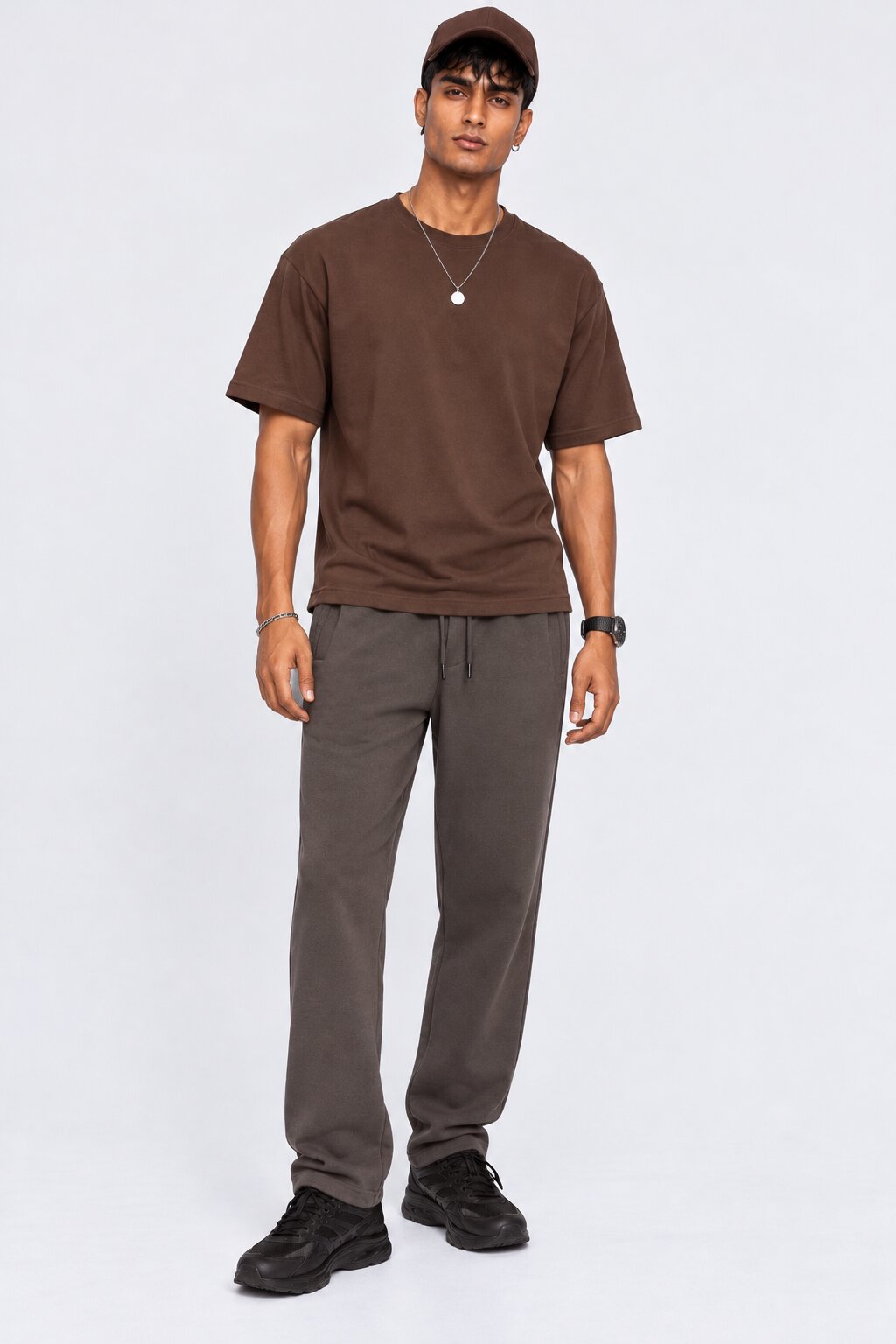 Mens Grey Cotton Blend Joggers - Image 6