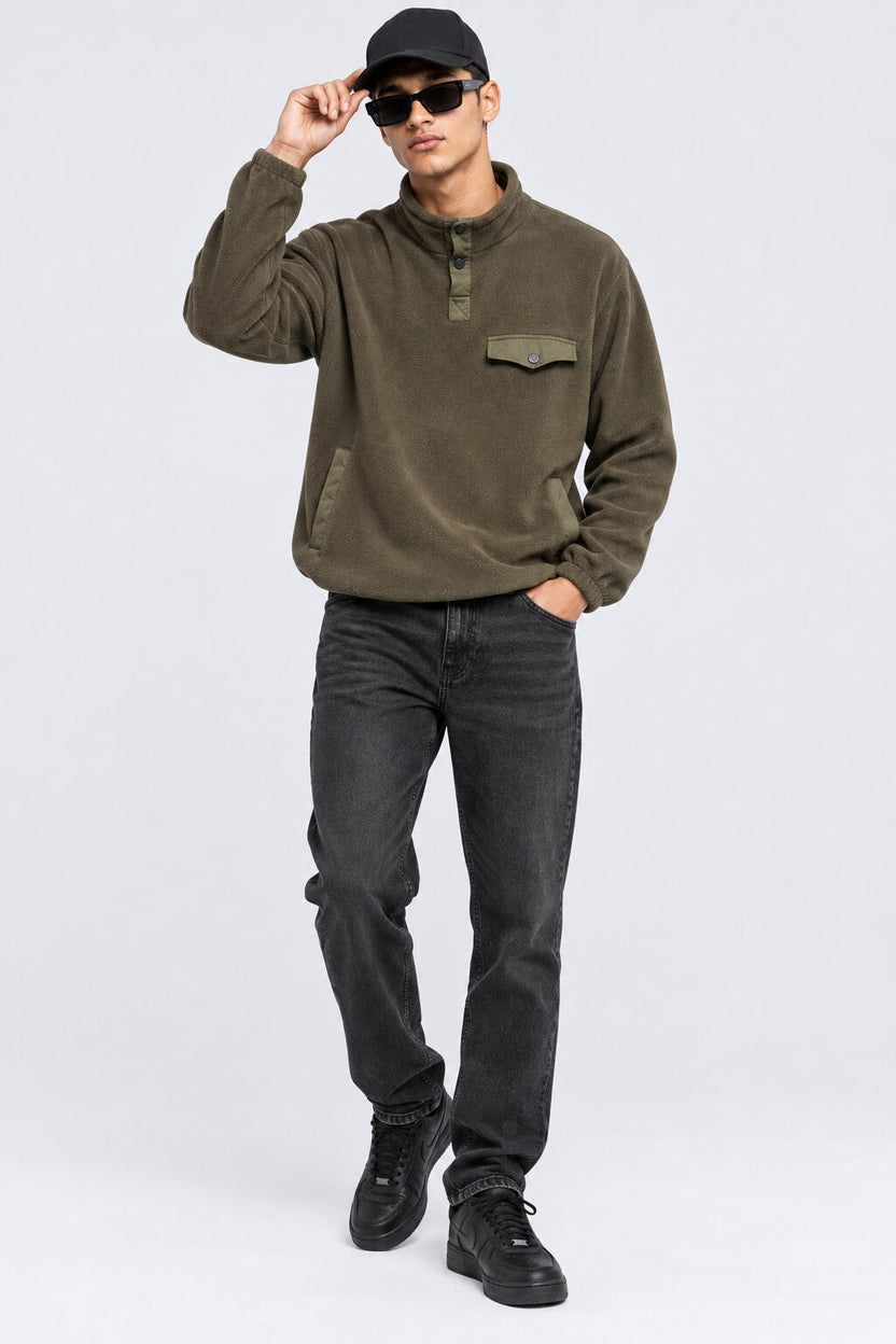 Mens Charcoal Solid Cotton Slim Fit Jeans - Image 6