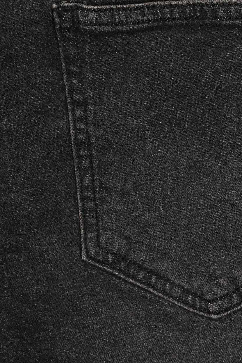 Mens Charcoal Solid Cotton Slim Fit Jeans - Image 8