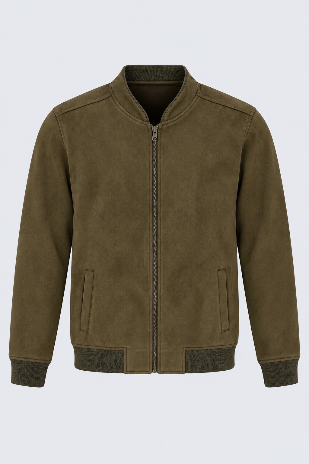 Mens Regular Olive Solid Jacket - Image 7