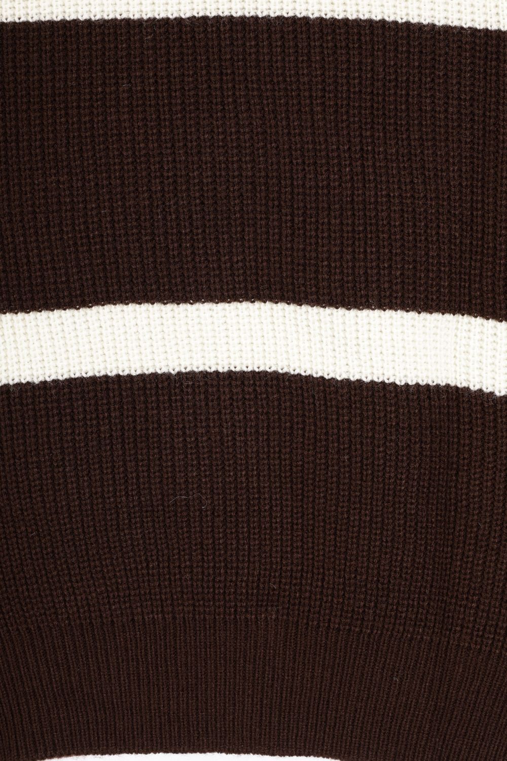 Mens Brown Striped Zip Neck Sweater - Image 7