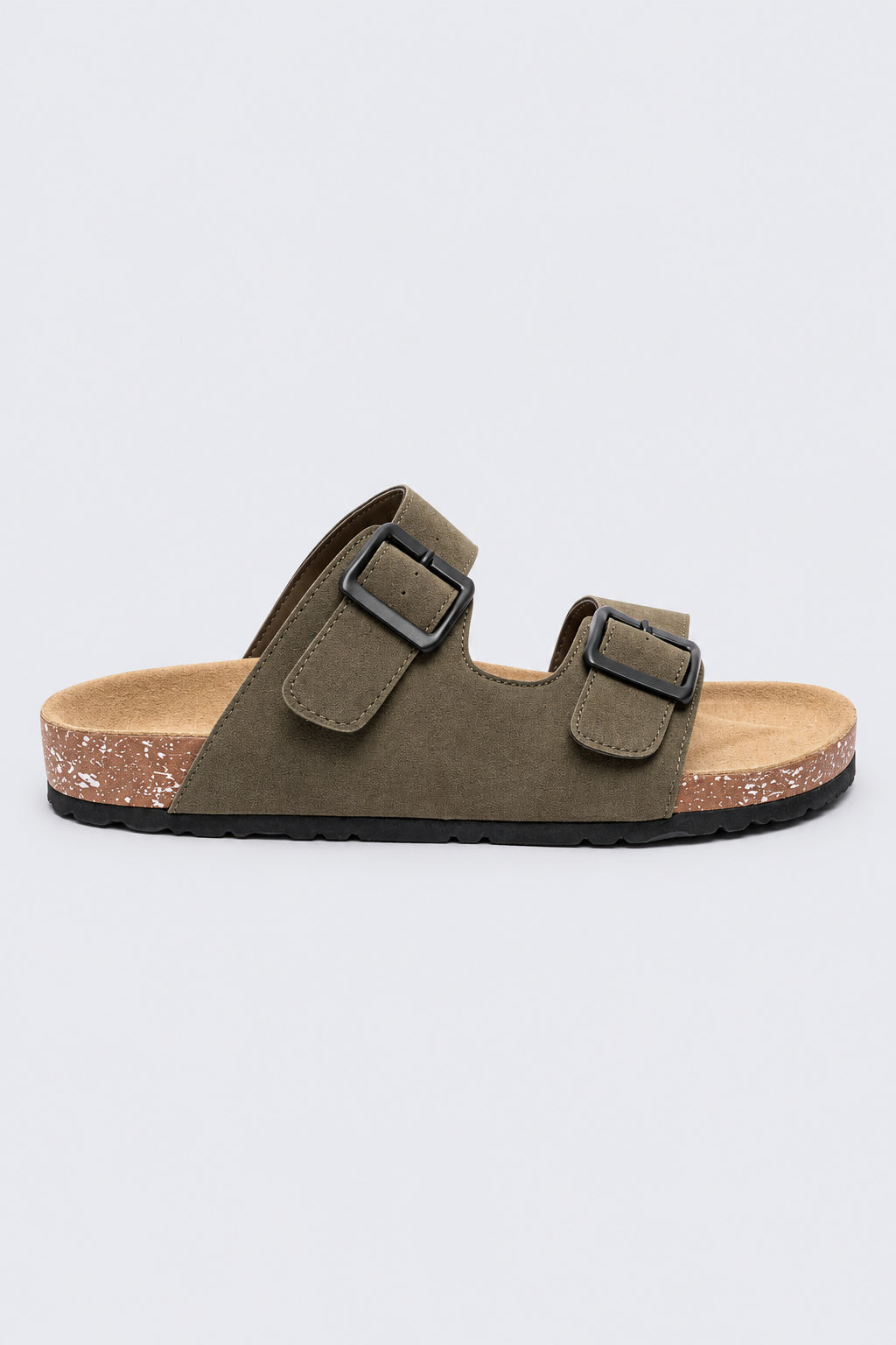 Mens Olive Double Strap Casual Sandal - Image 4