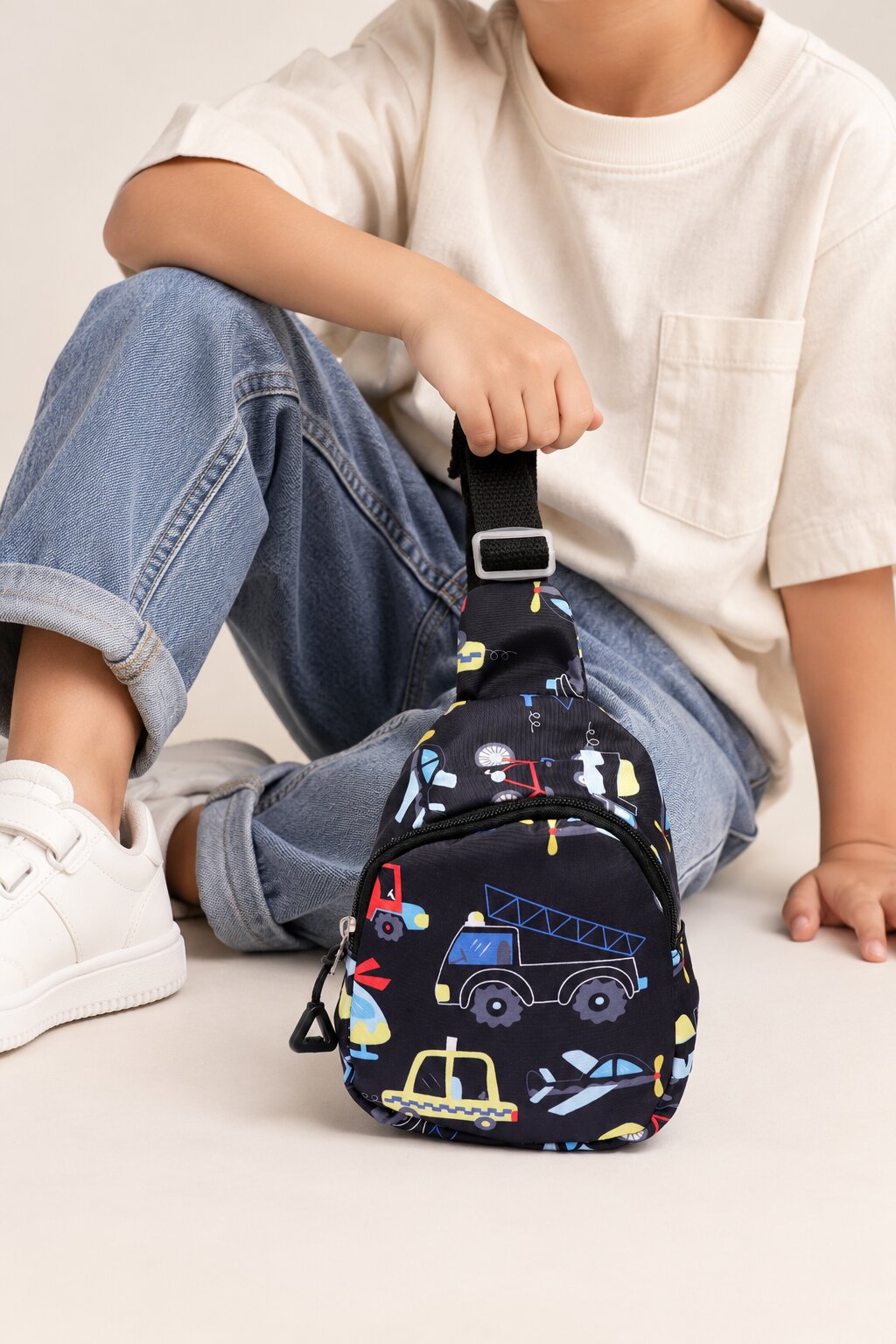 Boys Vehicle Print Sling Bag - Image 1
