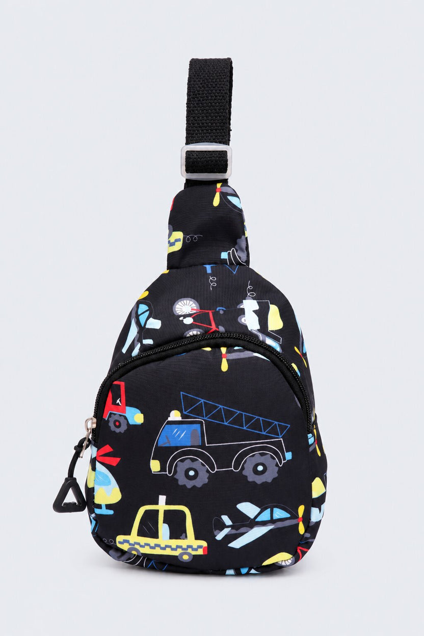 Boys Vehicle Print Sling Bag - Image 2