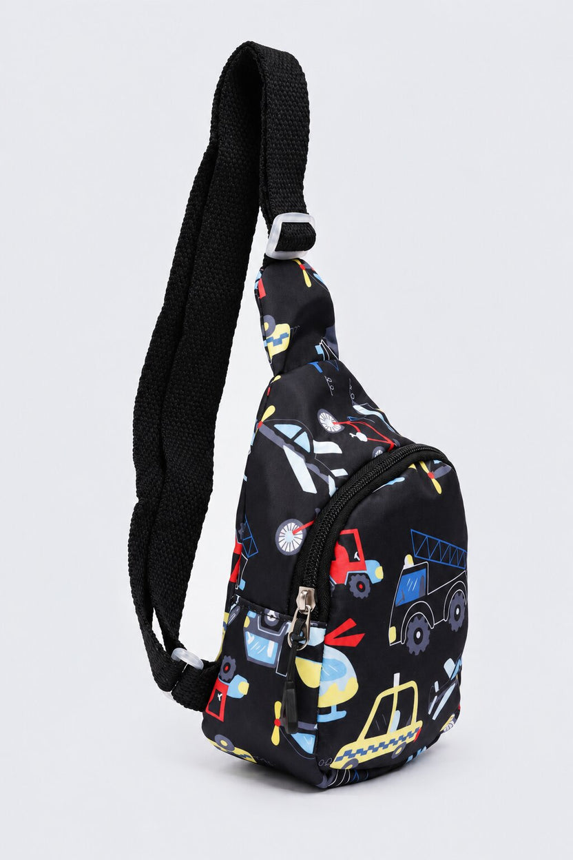 Boys Vehicle Print Sling Bag - Image 3
