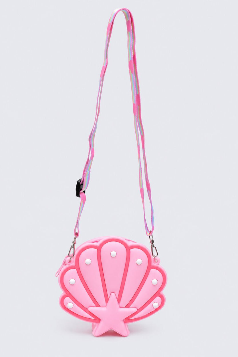 Girls Pink Shell Shaped Crossbody Bag - Image 2