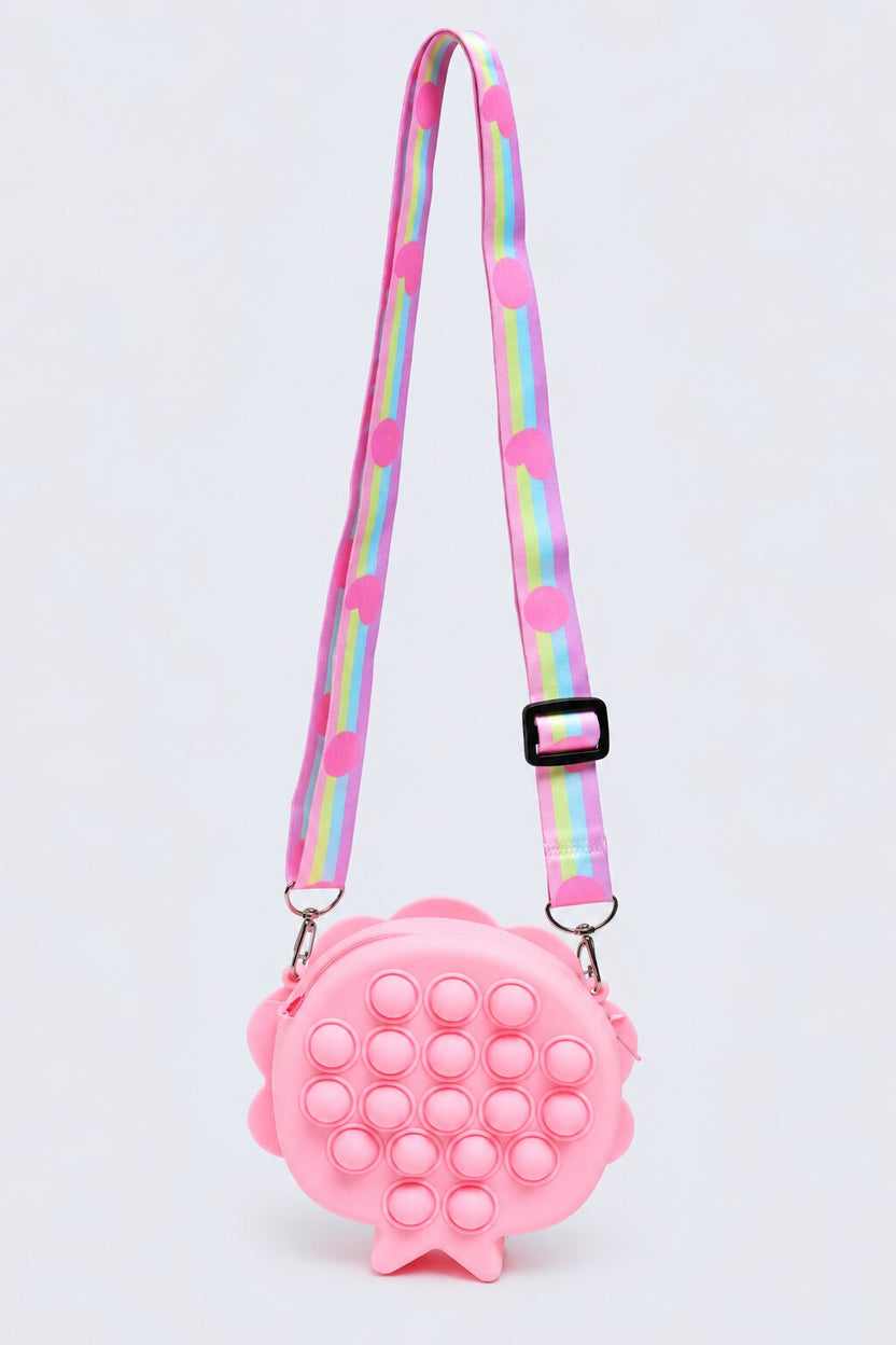 Girls Pink Shell Shaped Crossbody Bag - Image 4