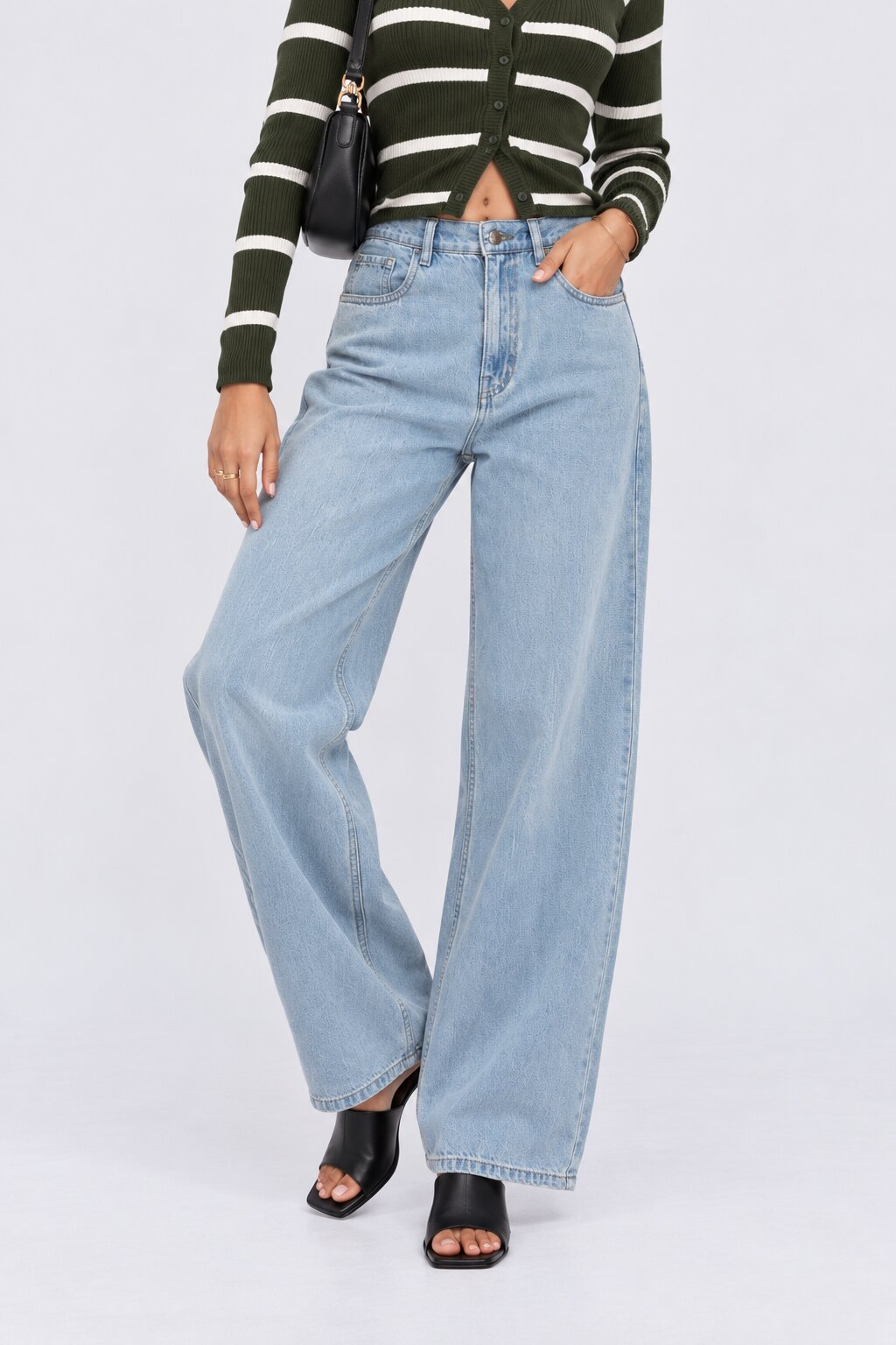 Womens Light Blue Regular Fit Jeans - Image 1