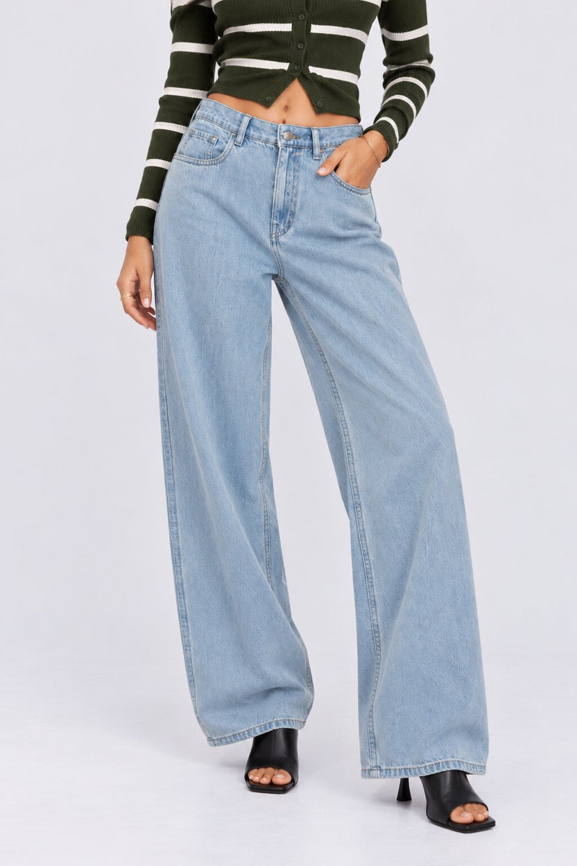 Womens Light Blue Regular Fit Jeans - Image 2