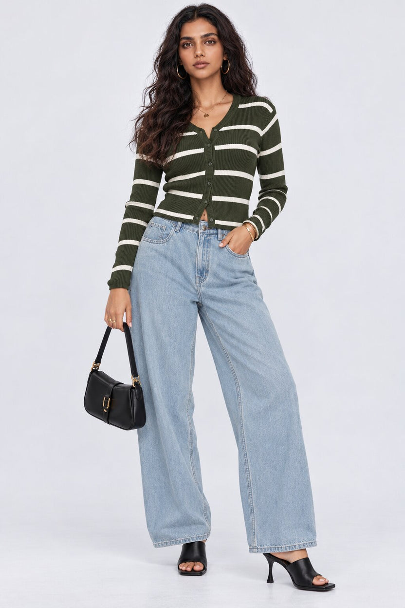 Womens Light Blue Regular Fit Jeans - Image 6