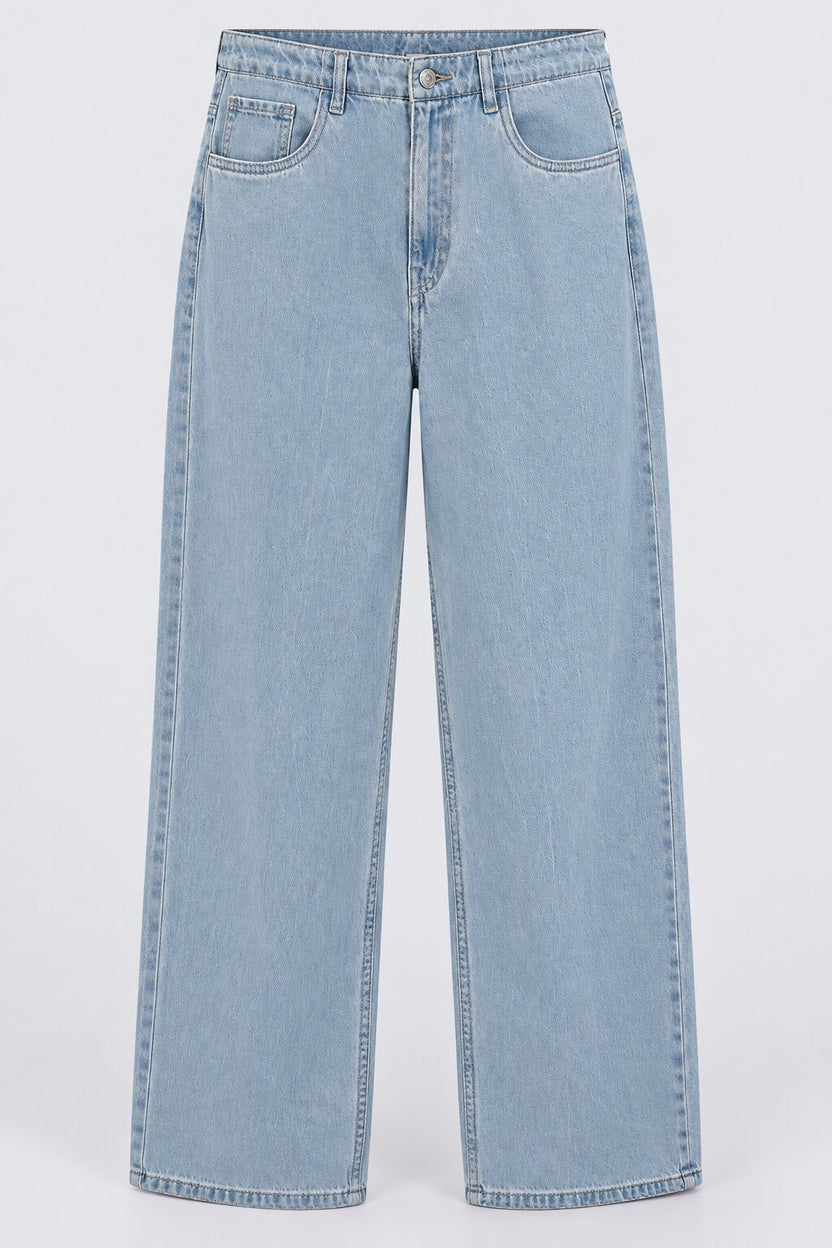 Womens Light Blue Regular Fit Jeans - Image 7