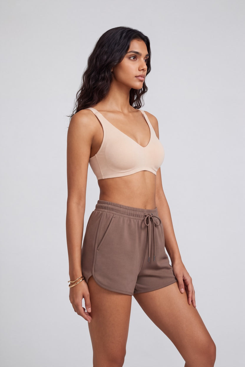 Womens Wear Beige Solid Bra - Image 4