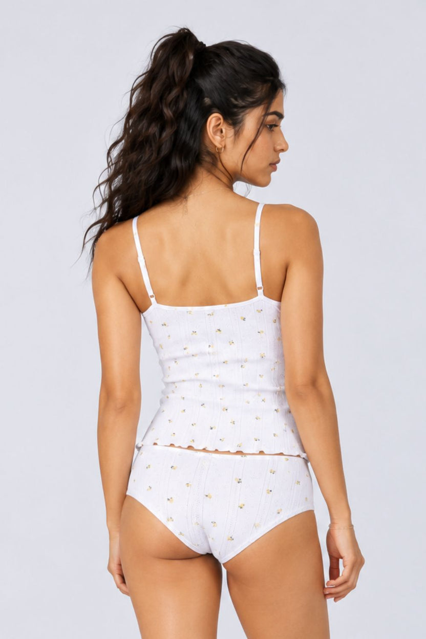 Womens Off White Floral Printed Camisole - Image 5