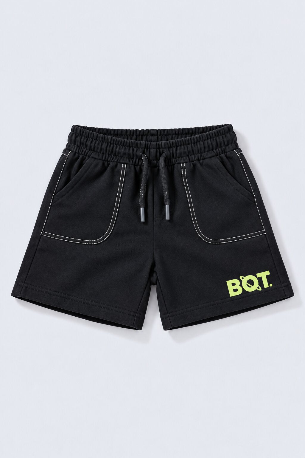 Boys Black Robot Print T-Shirt and Shorts Set - Image 4