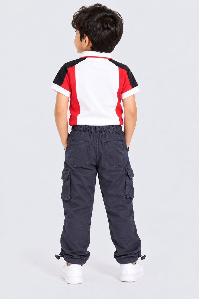 Boys Navy Utility Cargo Jogger - Image 3