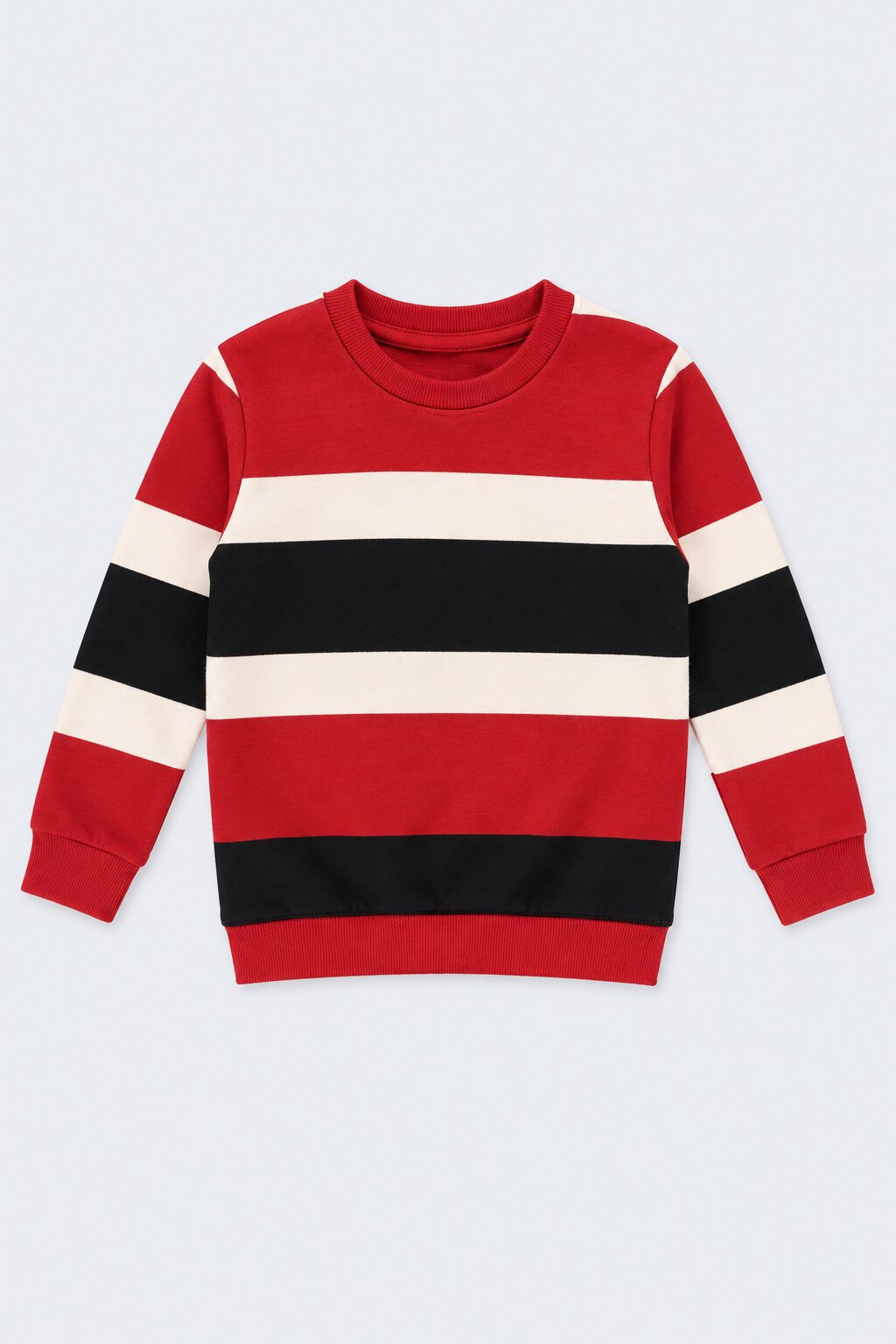 Boys Striped Crew Neck Sweatshirt - Image 2