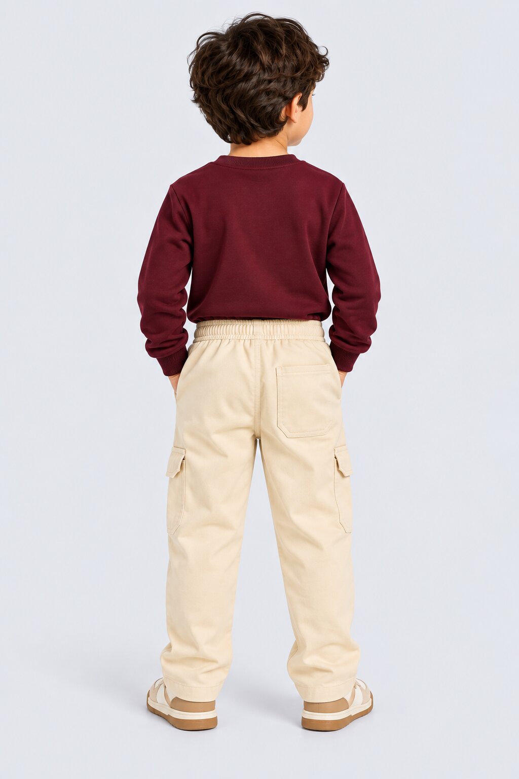 Boys Beige Utility Cargo Trouser - Image 3