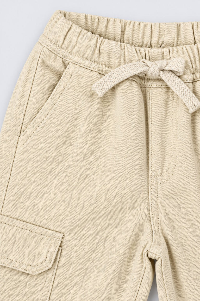 Boys Beige Utility Cargo Trouser - Image 4