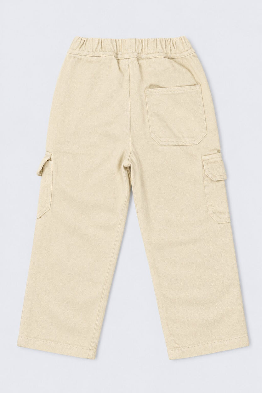 Boys Beige Utility Cargo Trouser - Image 5