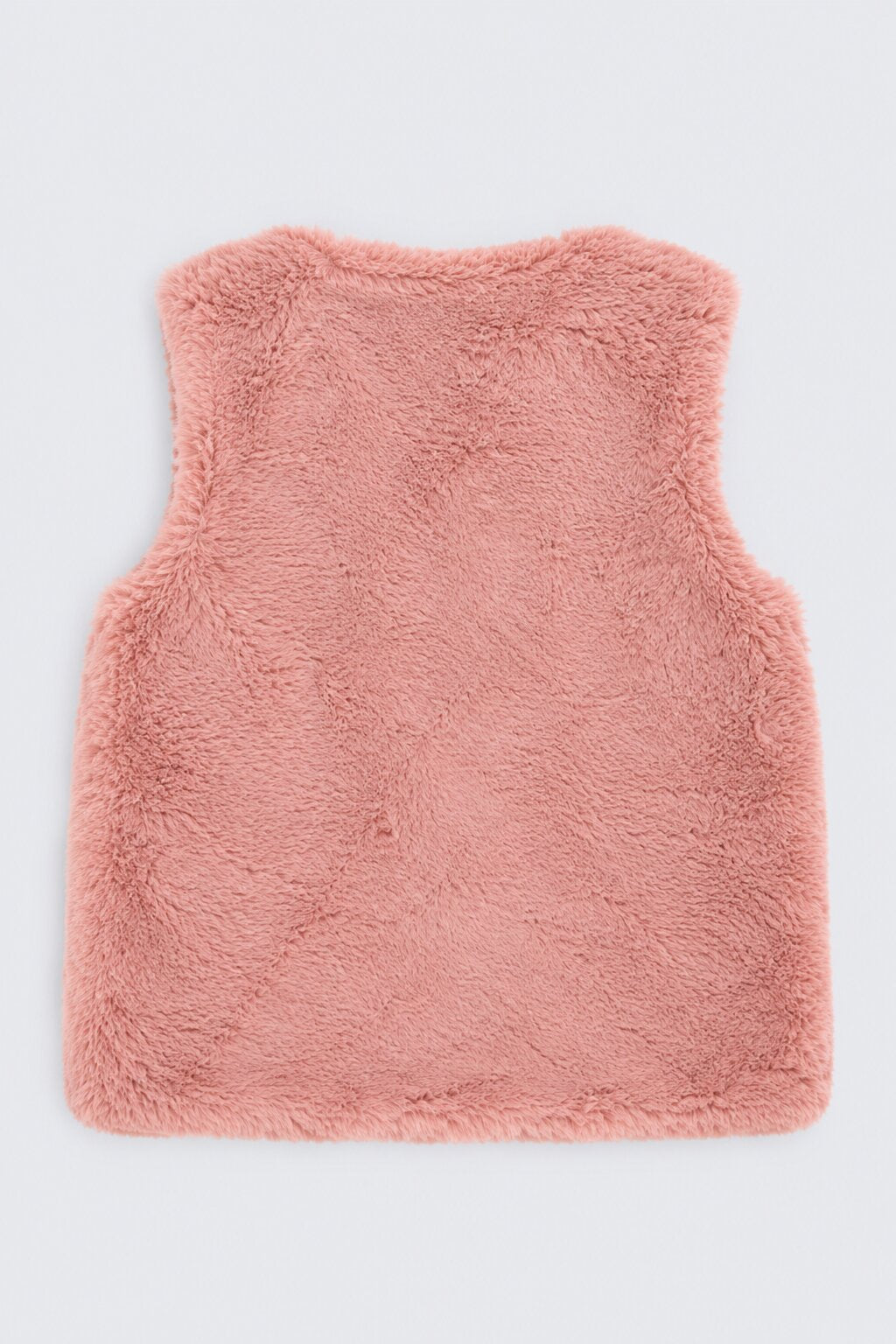 Girls Peach Embellished Fur Jacket - Image 4