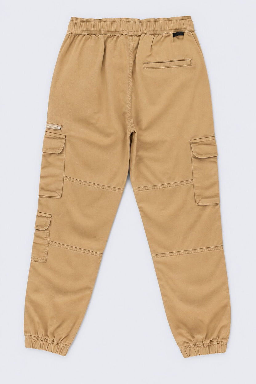 Tweens Boys Beige Utility Cargo Jogger - Image 4