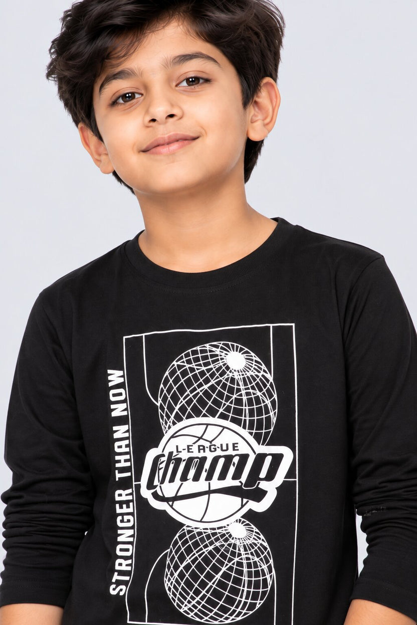 Tweens Boys Black Graphic Print T-Shirt - Image 5