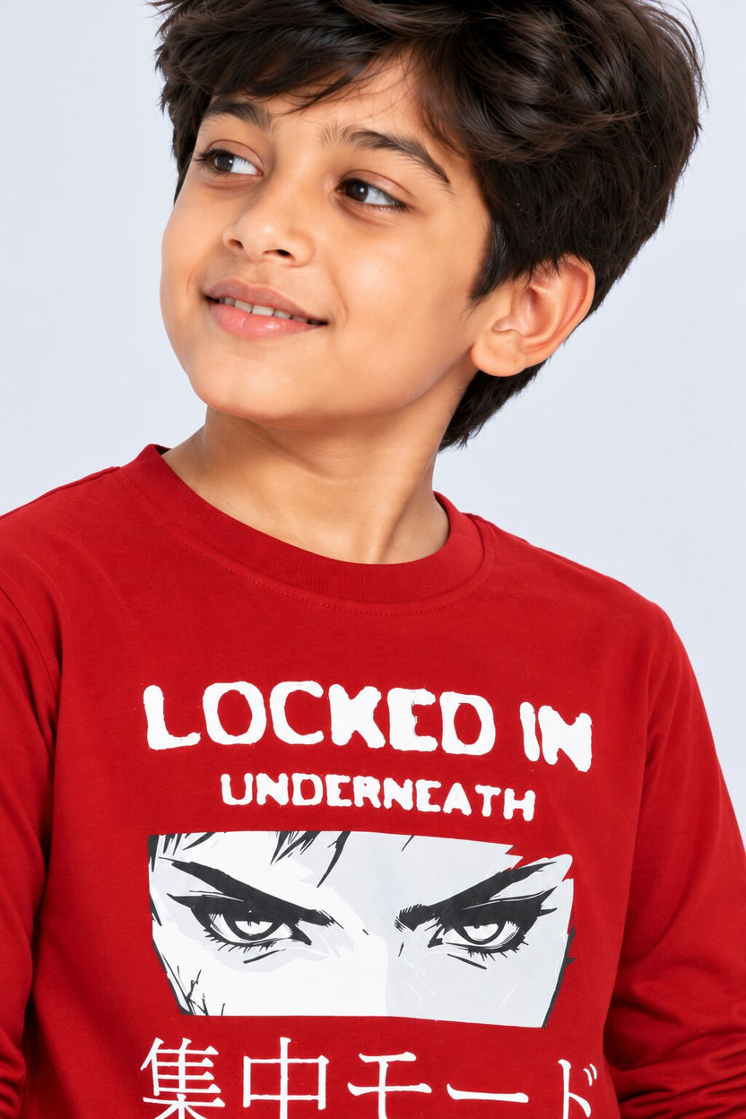 Tweens Boys Maroon Graphic Print T-Shirt - Image 6