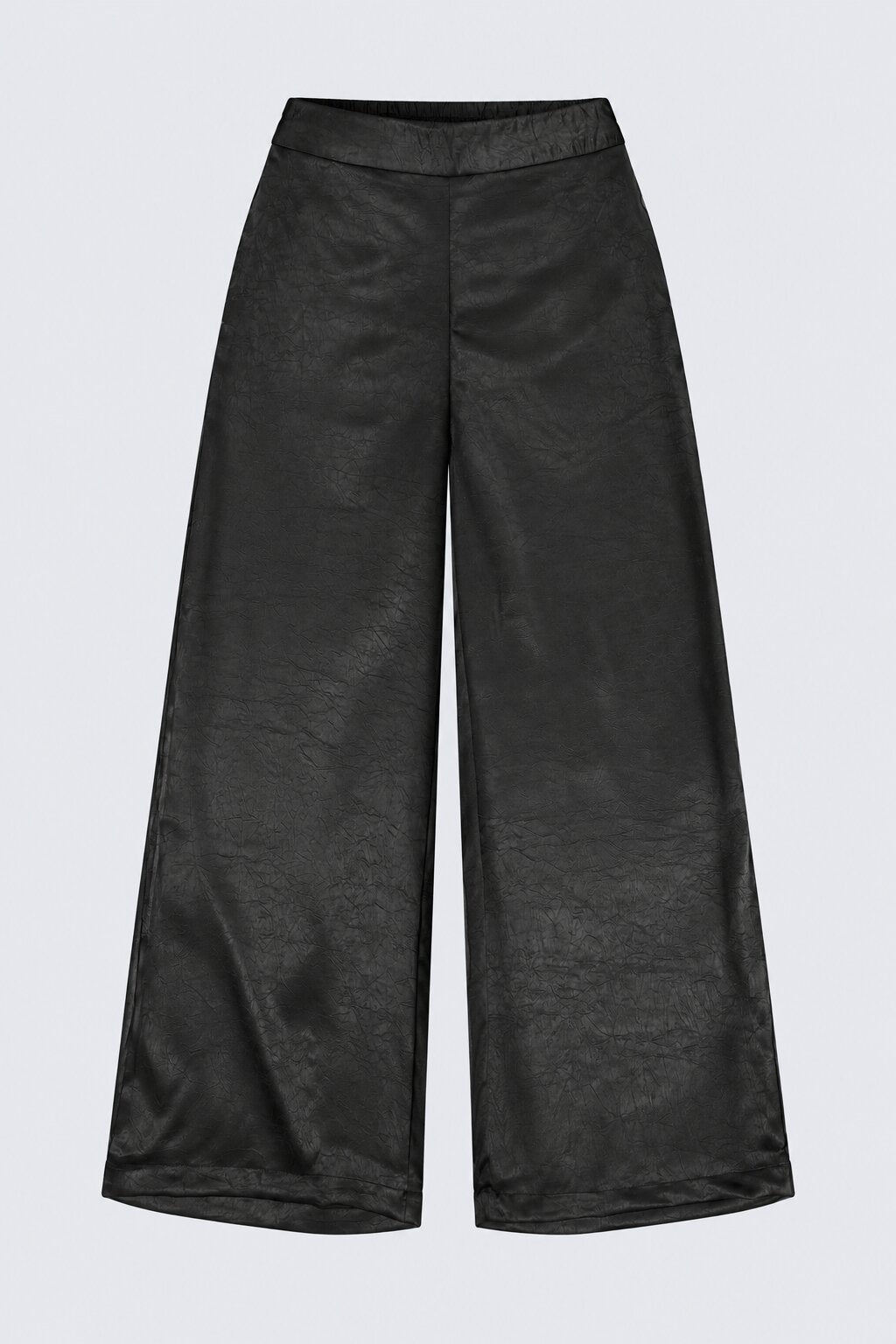 Womens Black Textured Regular Fit Pants - Image 7