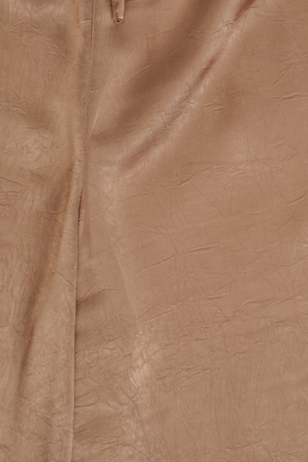 Brown Wide Leg Fit Satin Crush Pants - Image 8