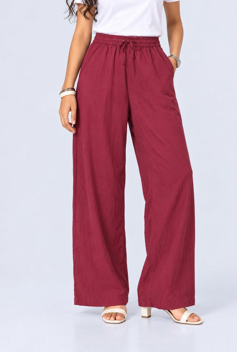 Womens Wine Floral Kurta Set - Image 4