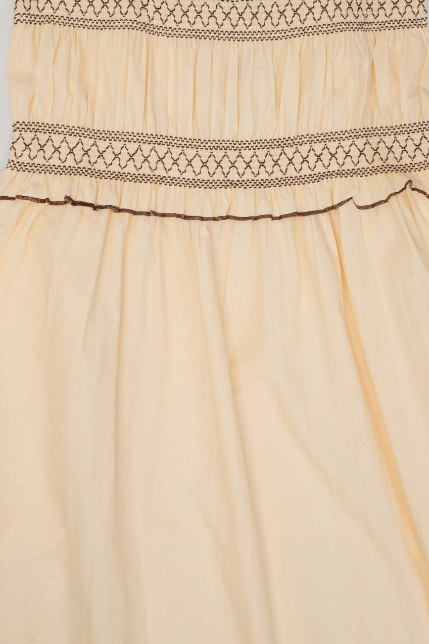 Beige Embroidered Strappy Tiered Maxi Dress - Image 8