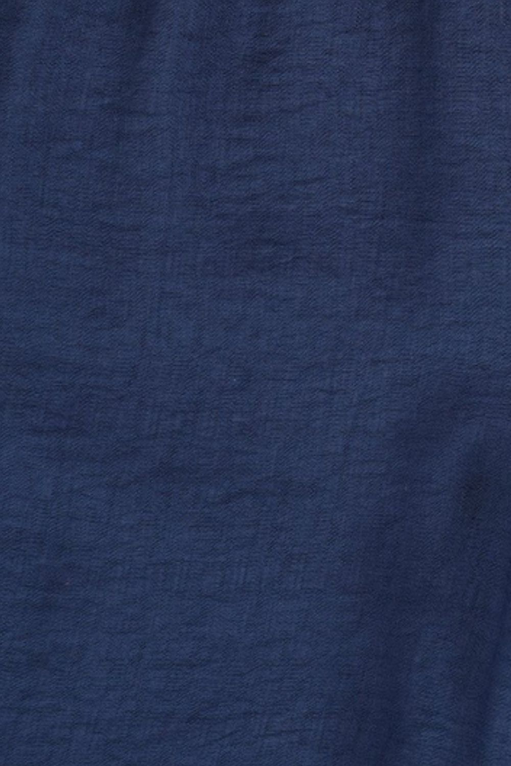 Navy Textured Wide Leg Pant - Image 8