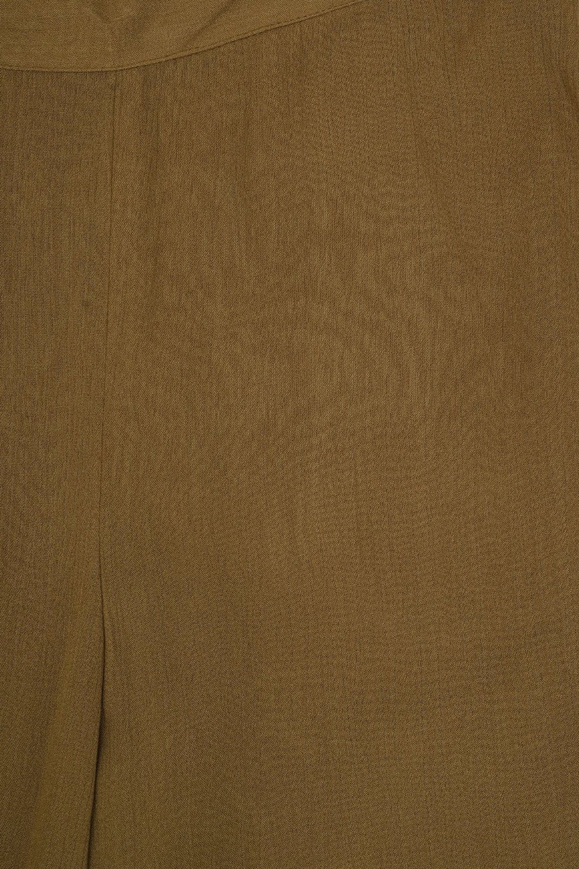 Olive Textured Shirt And Wide-Leg Co-Ord - Image 8