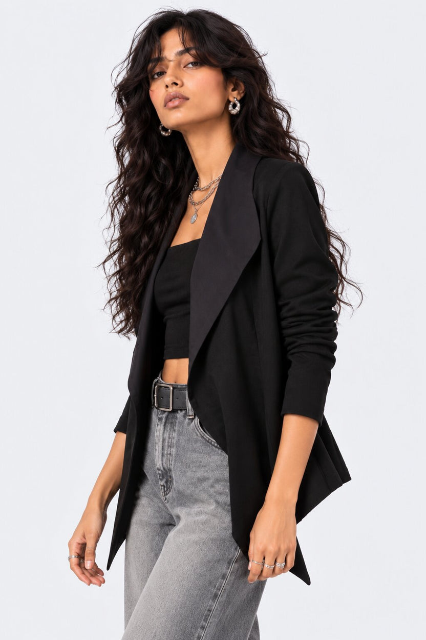 Womens Black Classic Open Front Tailored Shrug - Image 4