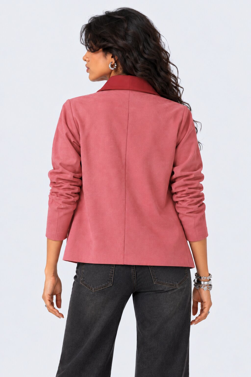 Womens Pink Classic Open Front Tailored Shrug - Image 5
