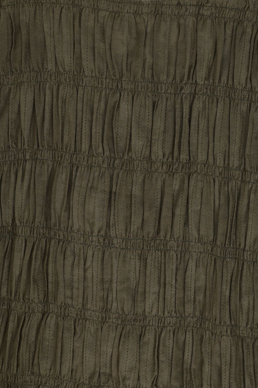 Olive Smocked Tie-Front Sleeveless Top - Image 8
