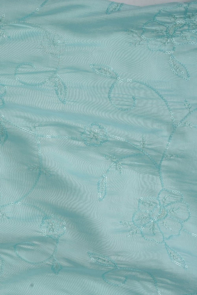 Womens Aqua Embroidered Strappy 3 Pcs Set - Image 7