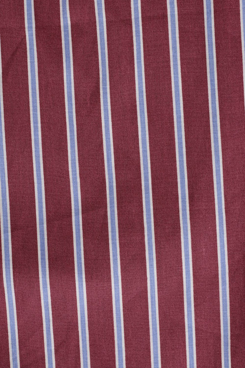 Womens Burgundy Stripe Print Pyjama Set - Image 8