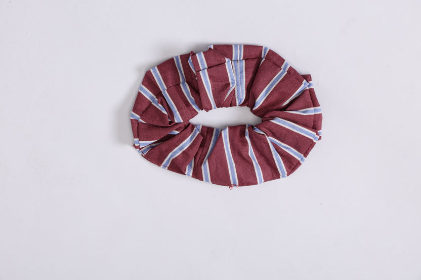 Womens Burgundy Stripe Print Pyjama Set - Image 9