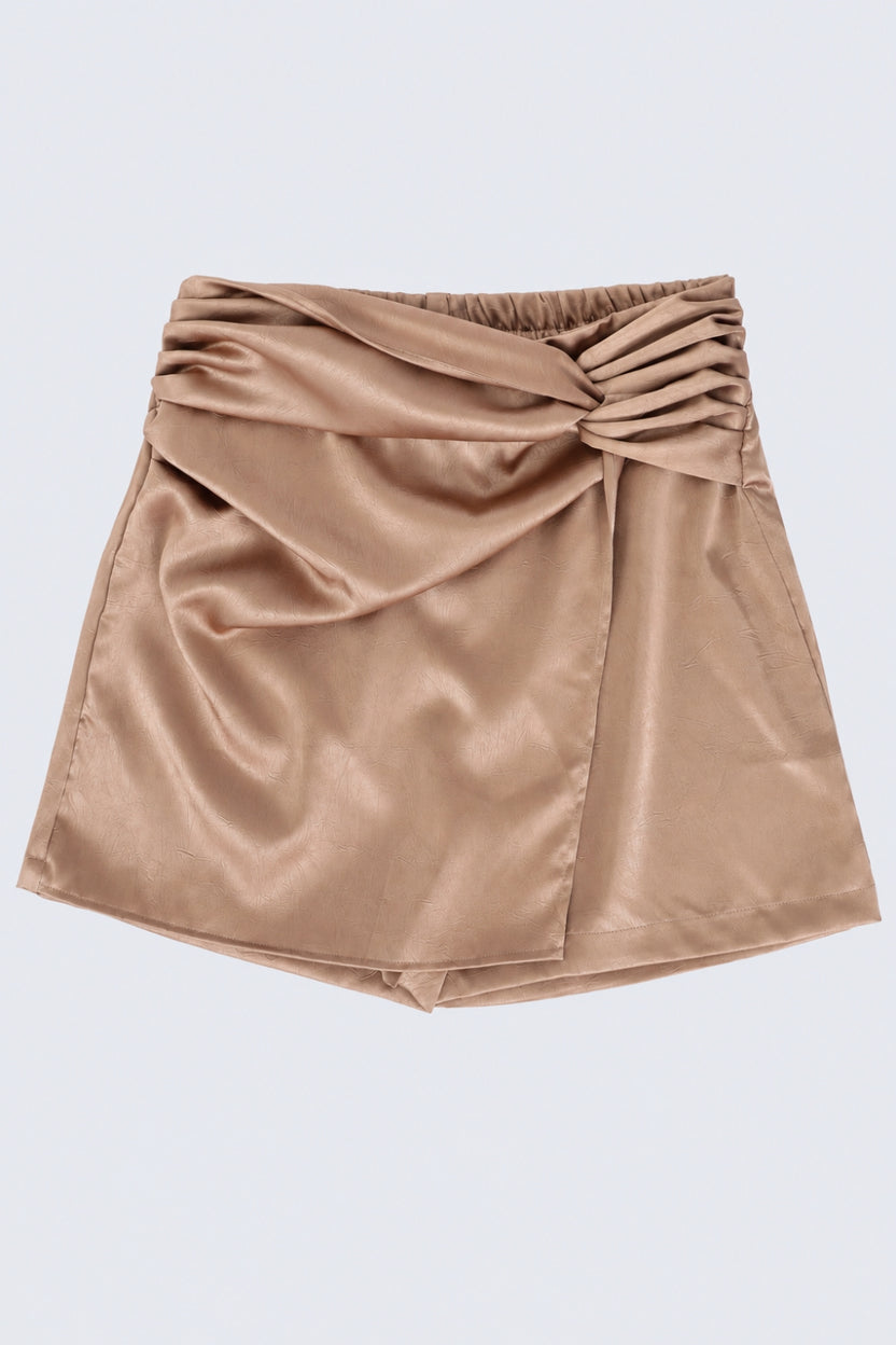 Womens Beige High Rise Regular Fit Skort - Image 7