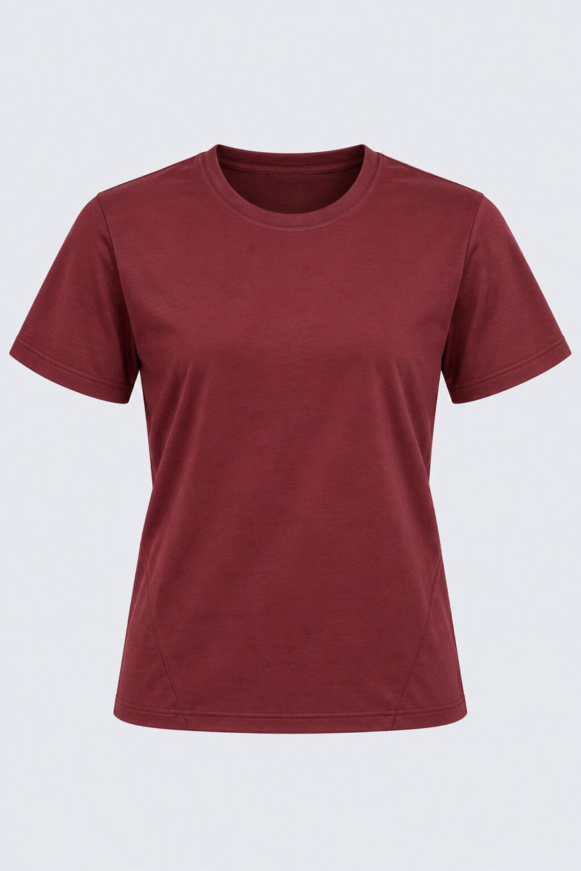 Womens Maroon Wear Regular Fit T-Shirt - Image 6