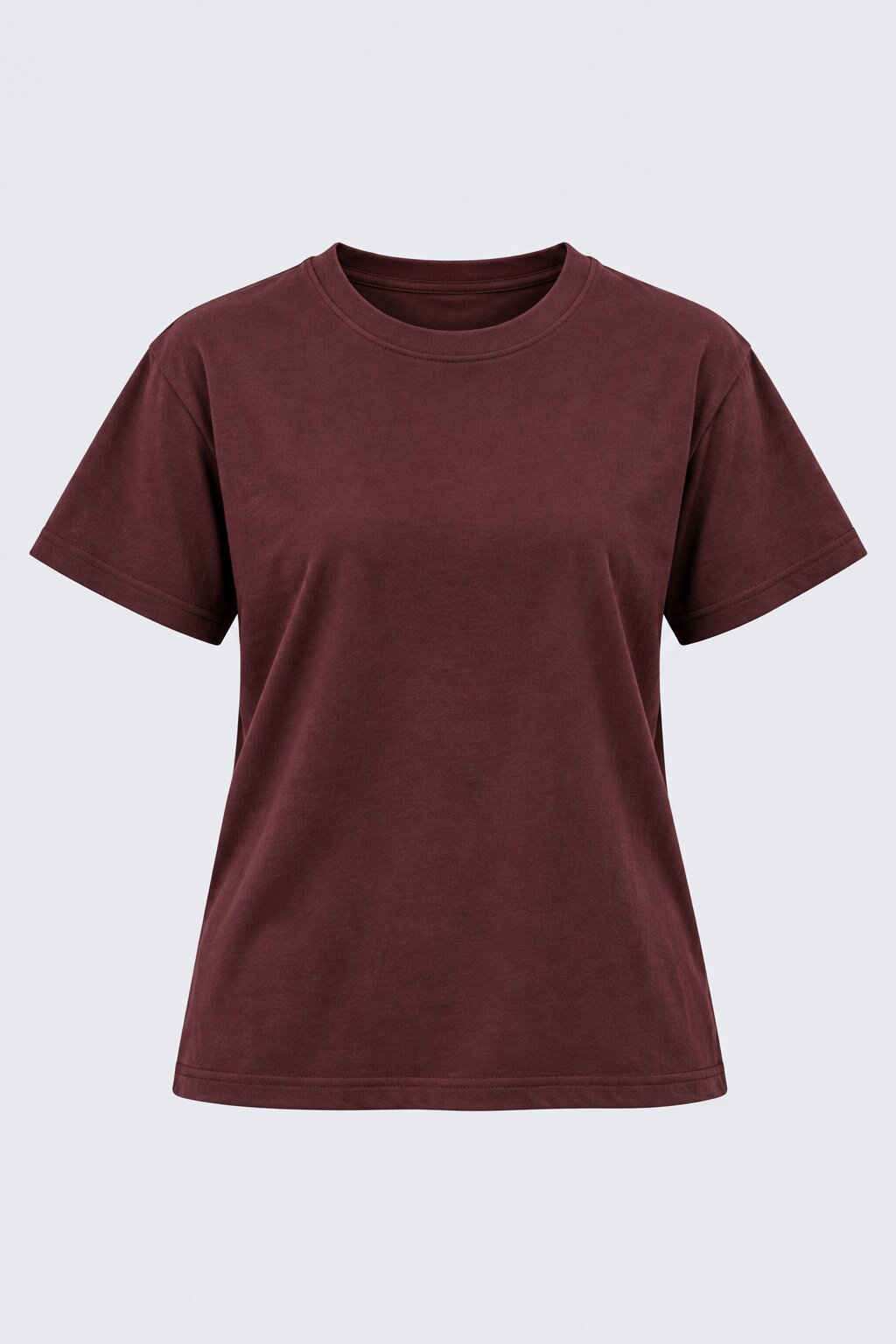 Womens Maroon Everyday Regular Fit T-Shirt - Image 7