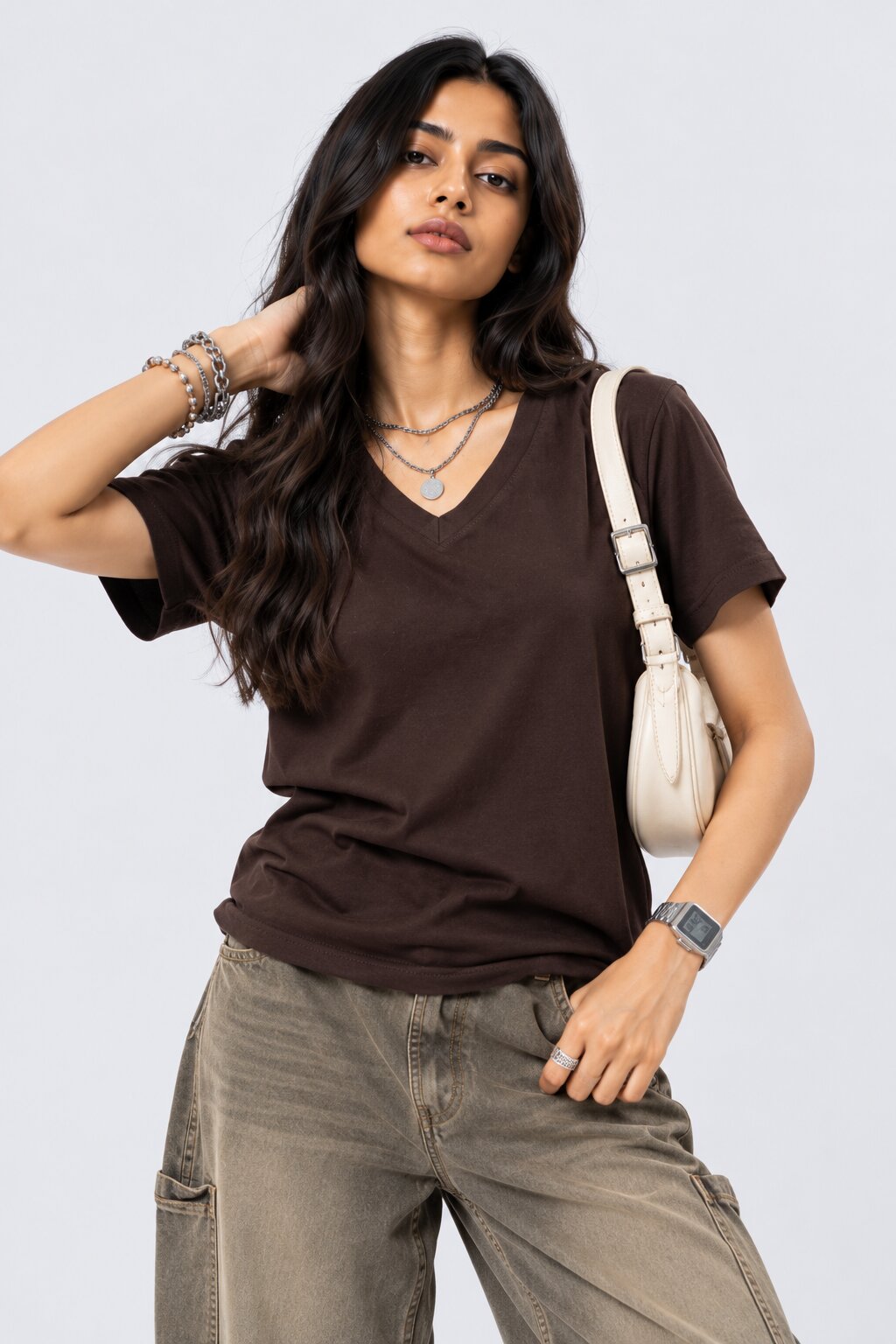 Womens Chocolate Everyday Regular Fit T-Shirt - Image 1