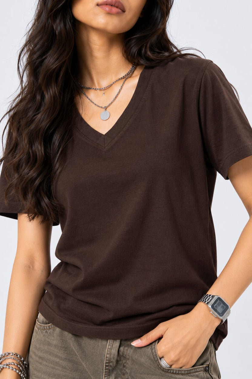 Womens Chocolate Everyday Regular Fit T-Shirt - Image 9