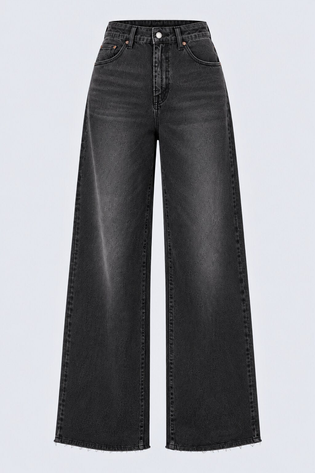 Womens Charcoal Loose Fit Jeans With 5 Pocket - Image 7