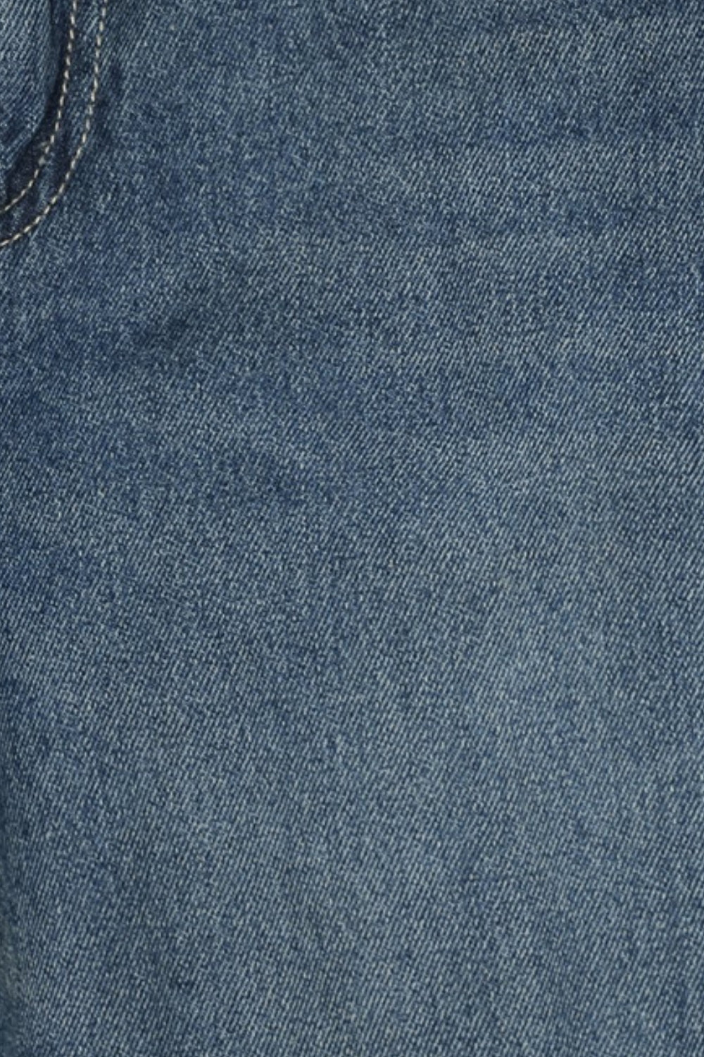 Womens Blue Solid Wide-Leg Denim Jeans - Image 8